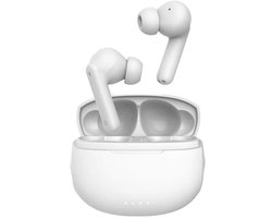 Eisenz EZ-048 Bluetooth Headset Oordopjes - Super Bass Hall Schakelaar aan Uit - wit