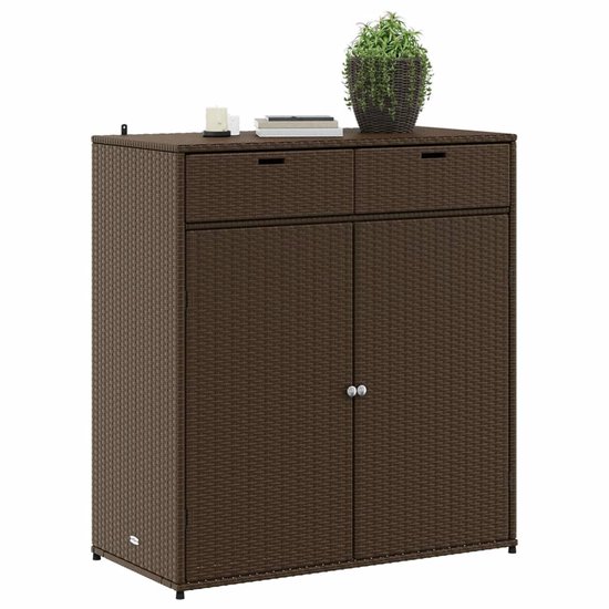 Abri de jardin vidaXL - Abri de jardin - Abri de Jardin - Jardin de jardin - Abri de jardin - Abri de jardin 105 x 55 x 113 cm Résine tressée marron