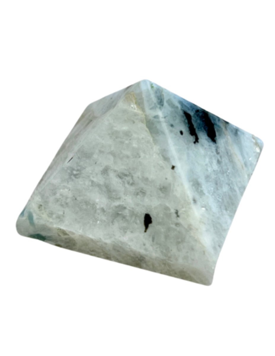 Ruben Robijn Maansteen regenboog piramide 25-30 mm Wit