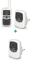 Bol.com Alecto DBX-80 + extra DBX-80BU - Babyfoon met groot bereik - 2 Baby units - Wit/Antraciet aanbieding