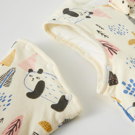 Winter Slaapzak 35 TOG 100% Katoen Pasgeboren Warme Slaapzak met Afneembare Mouwen - Baby Draagbare Deken voor Baby Peuters 18-36 maanden - Panda van Sweety Fox — afbeelding 3