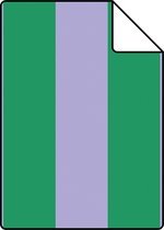 Échantillon de papier peint ESTAhome à rayures vertes et violettes lilas - 26,5 x 21 cm - 139908- S
