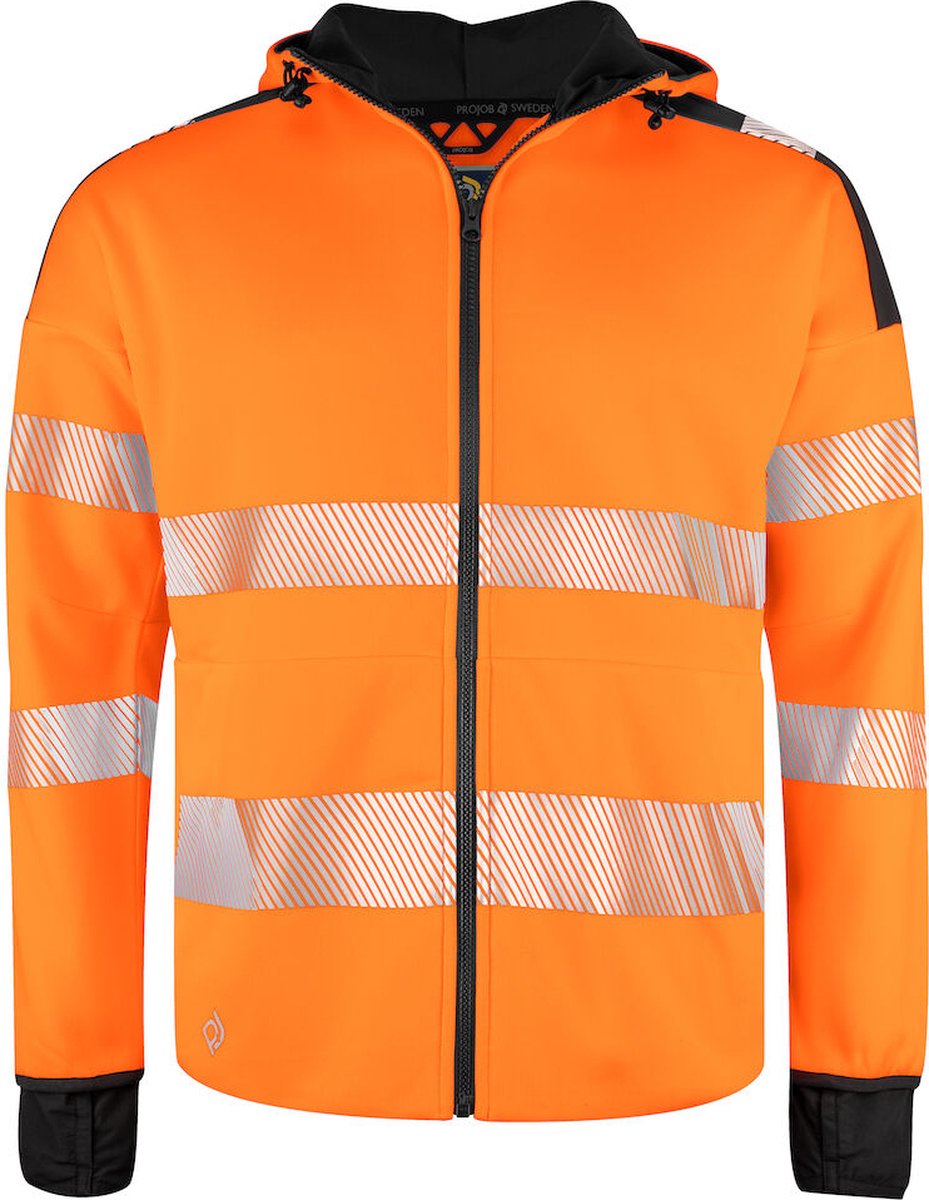 ProJob 6110 SIGNALISATIEHOODIE EN ISO 20471 KLASSE 3 646110 Oranje