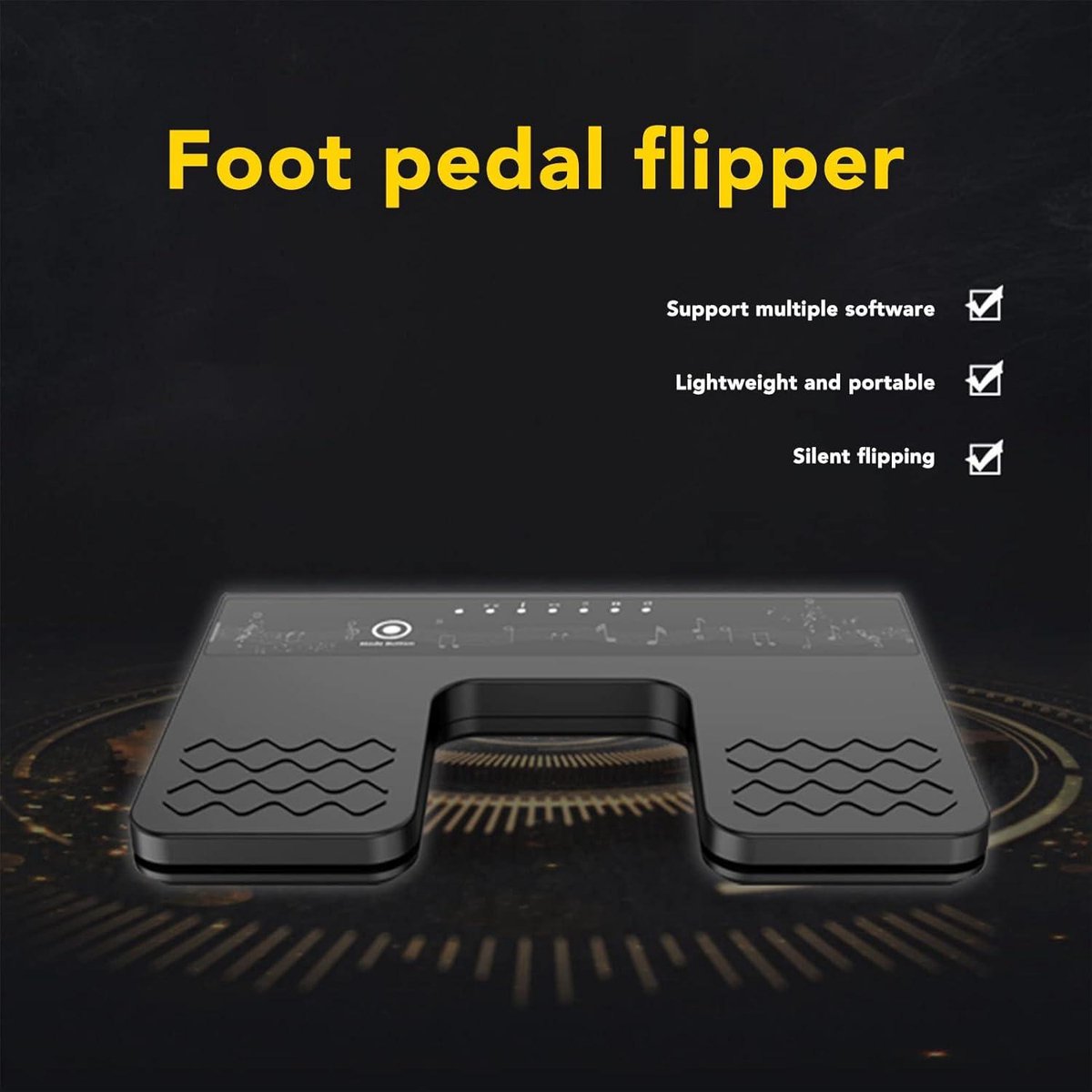 Pédale De Retournement De Page Sans Fil Bluetooth Rechargeable – Tourne-Page Musique Silencieuse