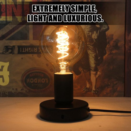 Vintage Tafellampvoet - Industriële Lamp - Retro Steampunk Design Met