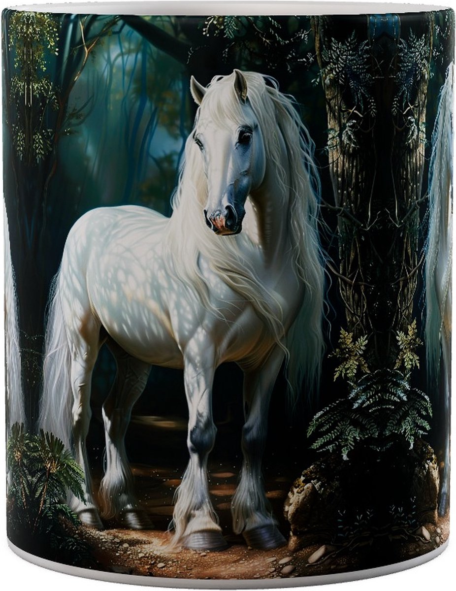 Paard Witte Hengst - Mok 440ml 440