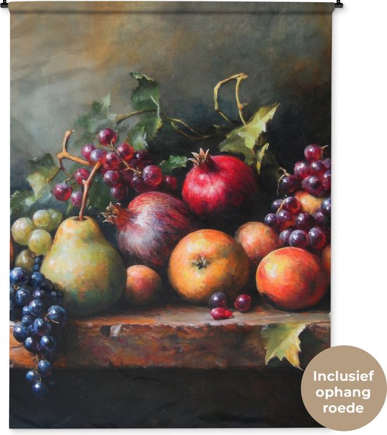 Tapisserie murale 150x200 cm - Tenture murale rustique - Nature morte - Fruits - Tapisserie - Tapisseries
