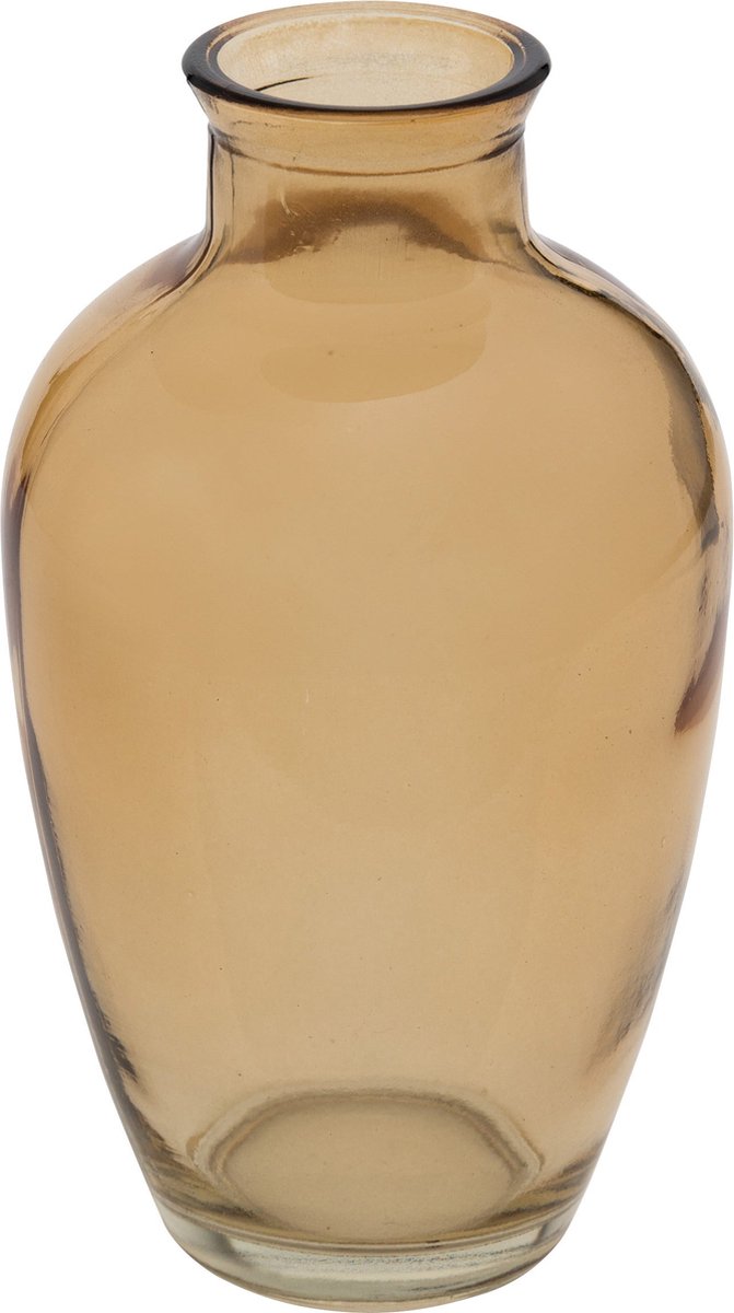 Atmosphera Glazen Scot Vaas - 9x6x11cm - Bruin