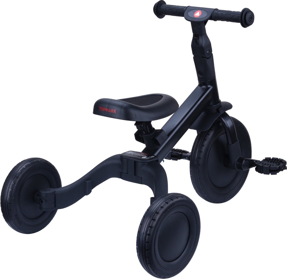 Topmark 4 in1 Driewieler - Loopfiets - Balance Bike - Kaya - Zwart -2025 — afbeelding 6