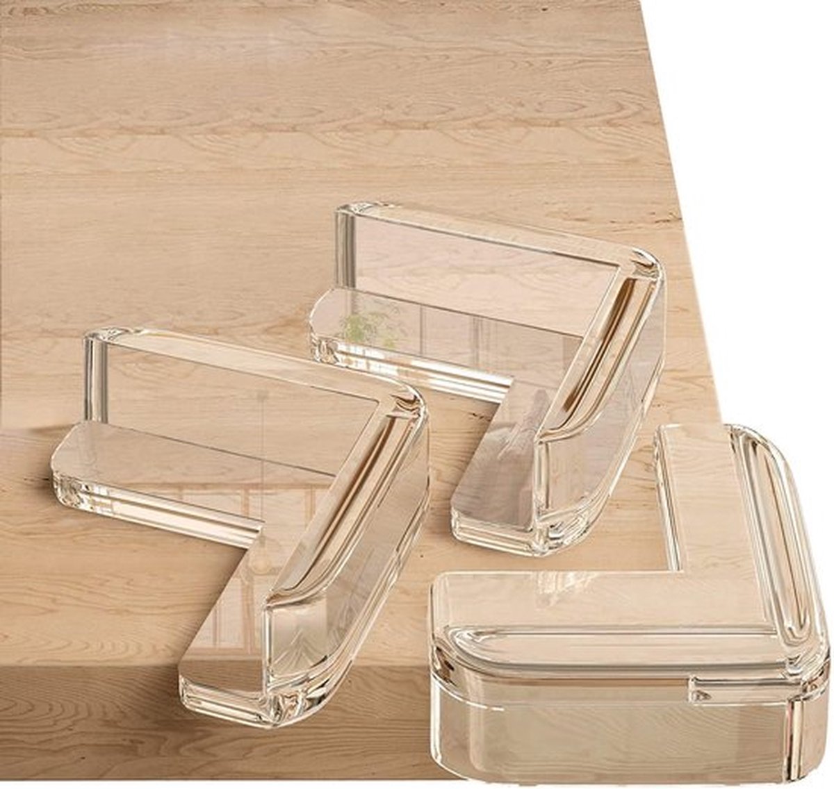 Image of 20 stuks tafelrandbeschermers voor baby's, transparant, zacht en duurzaam, beschermt de baby tegen scherpe hoeken van de tafel (L-Shape)