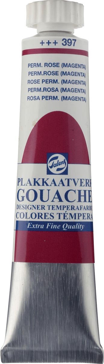 Talens plakkaatverf Extra Fijn tube van 20 ml, permanent roze (magenta) 3 stuks