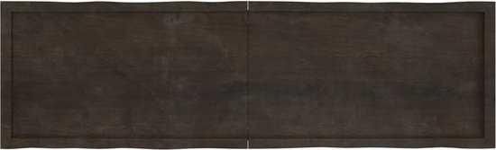 vidaXL Plateau de table - Bois de chêne - Bord naturel - 180x50 cm Plateau de table en bois - Plateau de table en Chêne - Remplacement de plateau de table - Table basse - Table à manger