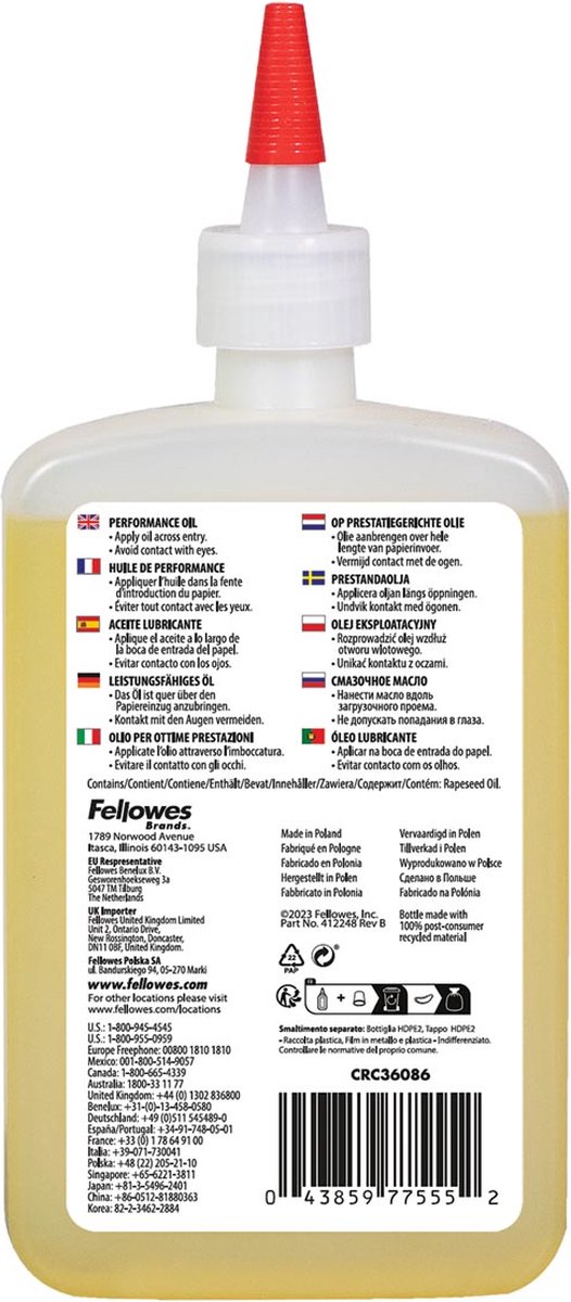 Fellowes Onderhoudsolie 355ml thumbnail 4