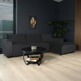 Bol.com Hoekbank design Riley 270cm bank zwart velvet loungebank rechts hoeksalon aanbieding
