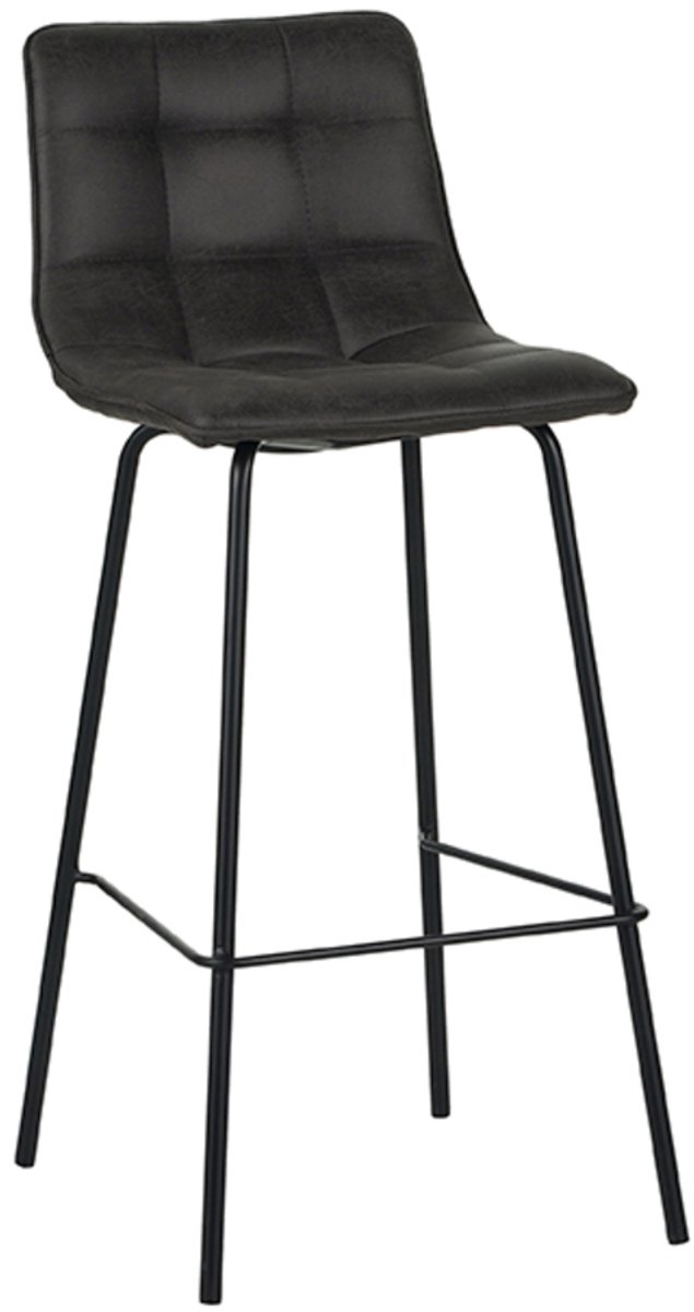 LABEL51 Bistro Barkruk - Grijs - Stof - Hoog - Kruk
