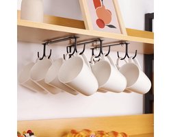 Onder kast mokhaken - 3 stuks - zwart - georganiseerde opbergruimte