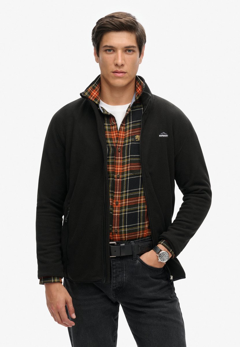 Superdry M2014195a Fleece Jas XL Man Zwart