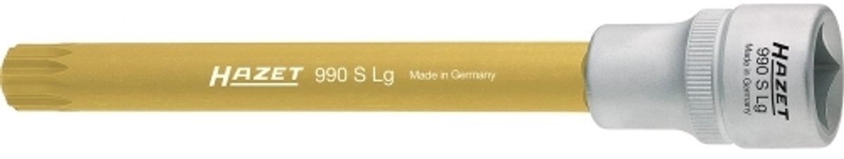 HAZET Dopsleutelbit 990SLG-10 · 1/2 inch (12,5 mm) vierkant hol · Binnenveeltandprofiel XZN · SW M10