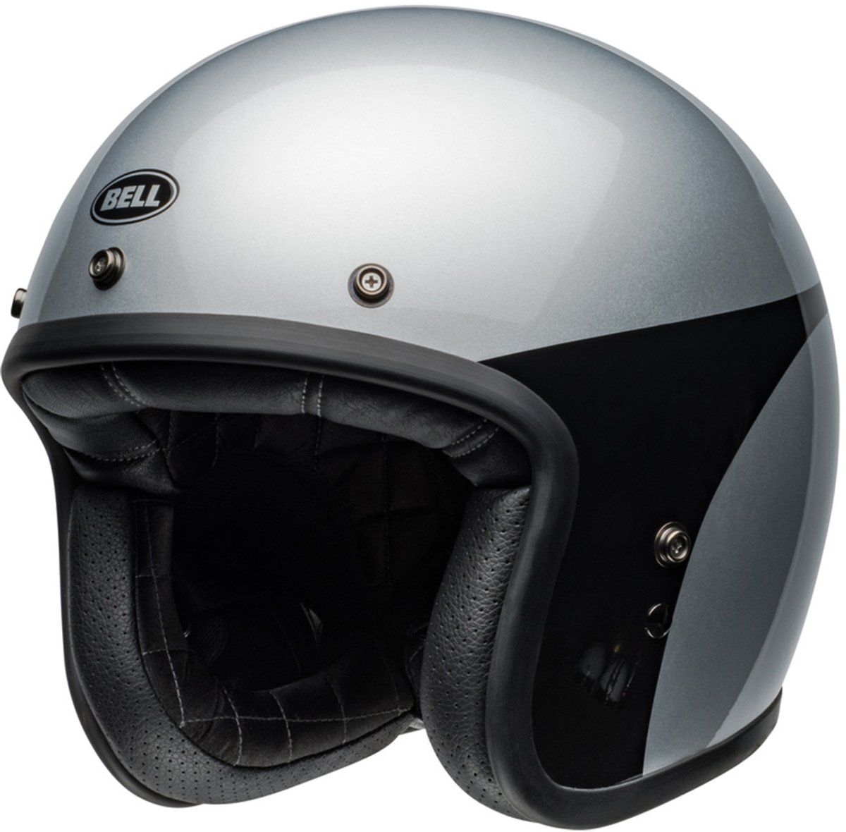 Bell Custom 500 Silver Black Open Face Helmet L - Maat L - Helm
