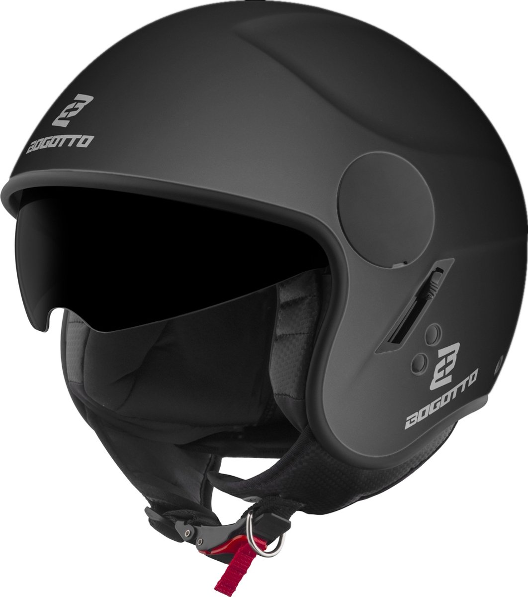 Bogotto H595 SPN Mat Zwart Jethelm - Maat L - Helm
