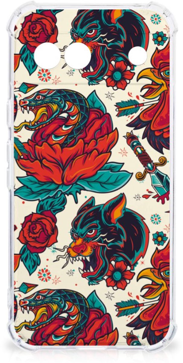 Anti-shock Hoesje met foto voor Google Pixel 8A Old Skool