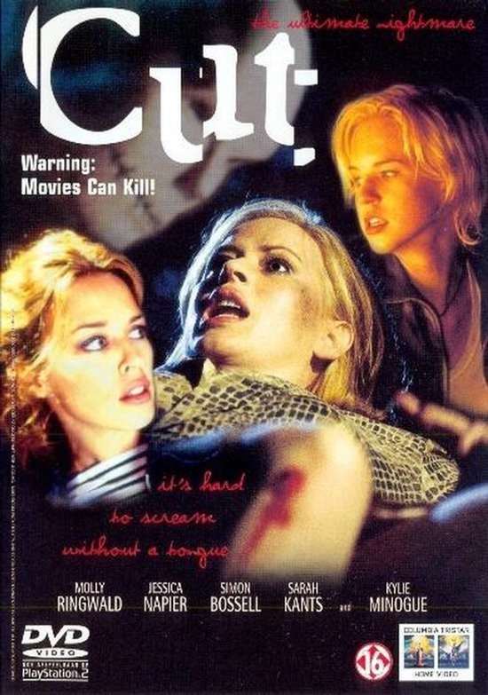 DVD hoes met de titel 'Cult' en drie vrouwen met geschrokken gezichten. Tekst: 'Warning: Movies Can Kill!'