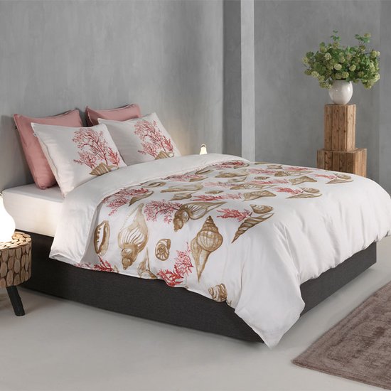 Zohome Guscio Dekbedovertrek - 100% Katoen-Satijn - 240x220 - Beige van Merkloos — afbeelding 4