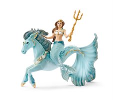 foto van schleich BAYALA - Zeemeermin Eyela op onderwaterpaard - Speelfiguur - Kinderspeelgoed voor Jongens en Meisjes - 5 tot 12 jaar - 70594