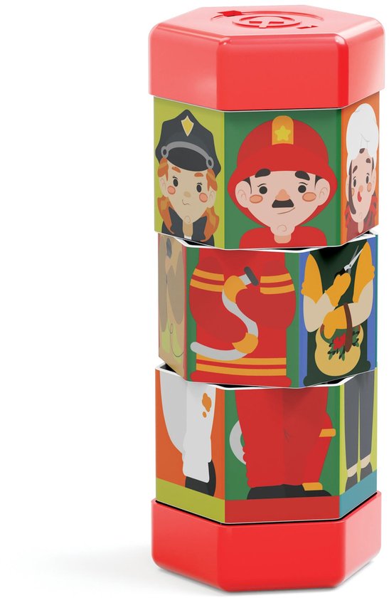 Quercetti Tubo Mix & Match Puzzle Rotatif Enfants et Métiers