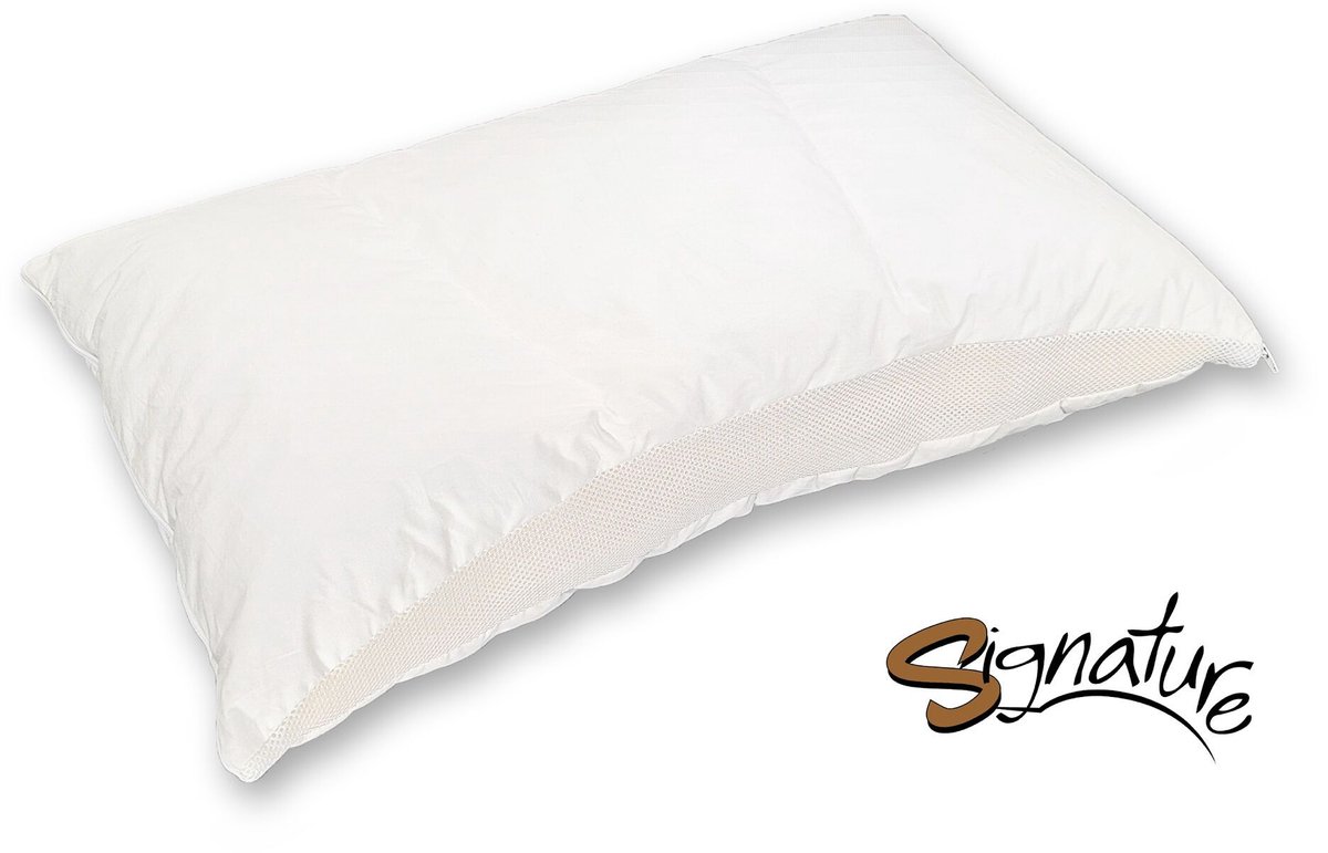 Mahoton Signature relax laag medium hoofdkussen wit