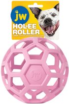 JW HOL-EE ROLLER – Hondenspeeltje - Hondenspeelgoed - Hondenbal - L - Ø 15 cm - Natuurrubber - Roze