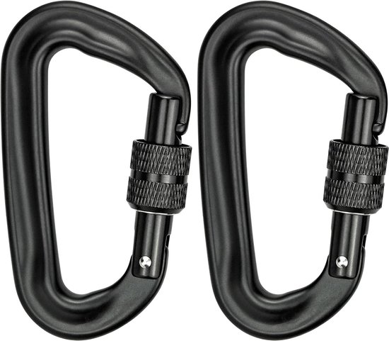 UNICRAFTALE Over 6Pcs 304 Roestvrij Staal Schroef Karabijnhaak Lock Charms Ovale Sleutelhanger Sluitingen Zwarte Sleutelhanger Clip Haak Quick Link voor DIY Armband Kettingen Sleutelhanger Sieraden