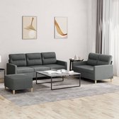 Bol.com vidaXL Loungeset 3-delig - Donkergrijs - Inclusief kussens Loungebank - Buitenmeubilair - Tuinlounge - Lounge Set - Donk... aanbieding