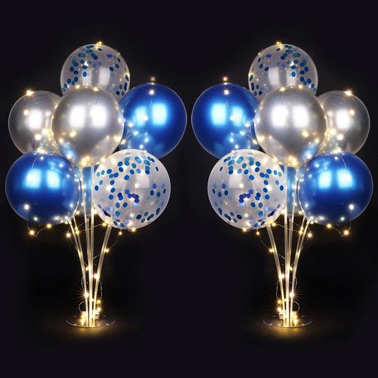 4 stuks ballonhouders, led-ballonnen, standaard, ballonstandaard, tafelballonaccessoires voor feestdecoratie, verjaardag, Kerstmis, bruiloftsdecoratie