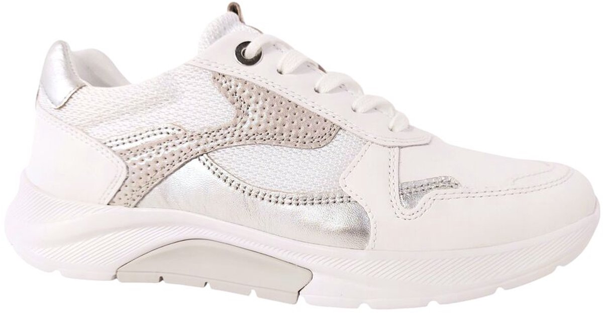 Gabor Rollingsoft Sneaker 66.925.51 Wit Zilver