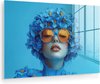 Femme, Abstrait, Bleu