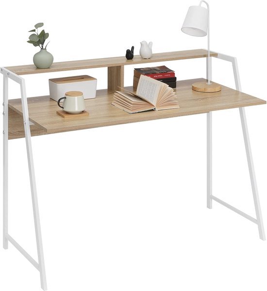 Goodivery ® Industriële Stijl 3-Lagen Boekenkast met Stabiel Metalen Frame en Kruisontwerp