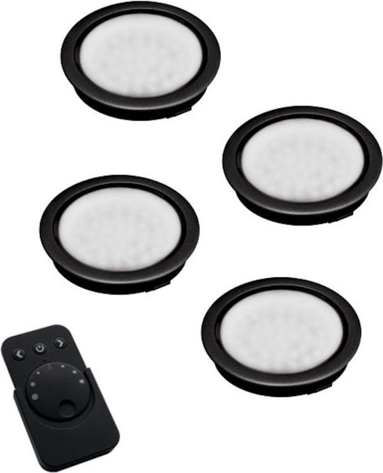 Hera FR-68 LED set van 3 spots met dimmer RVS-look