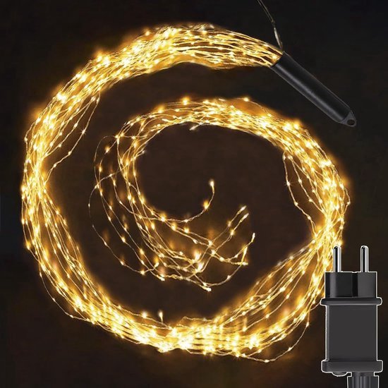 Led-lichtsnoer voor buiten, 50 m, 400 leds, kerstboom-lichtketting, 8 modi, voor binnen, met timer- en geheugenfunctie, voor Kerstmis, feest, bruiloft, tuin, balkon, decoratie (warmwit Led-lichtsnoer voor buiten, 50 m, 400 leds, kerstboom-lichtketting, 8 modi, voor binnen, met timer- en geheugenfunctie, voor Kerstmis, feest, bruiloft, tuin, balkon, decoratie (warmwit