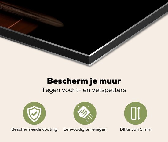 Crédence de Cuisinière en Aluminium 60x40 cm - Tulipes - Couleurs - Vase - Écran Pare-éclaboussures pour Plaque de Cuisson - Protection Murale