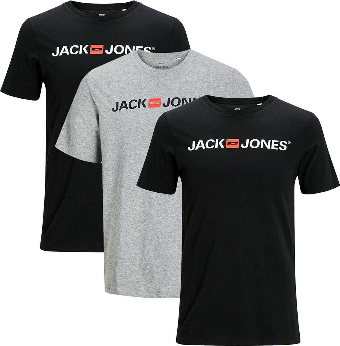 Jack & Jones Heren t-shirt 3 pack Basic