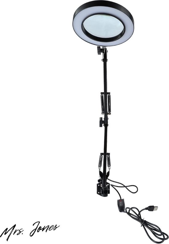 Loupe lamp met vergrootglas LOUPA 3 standen dimbaar | Wit | Lichtcentrum Hengelo