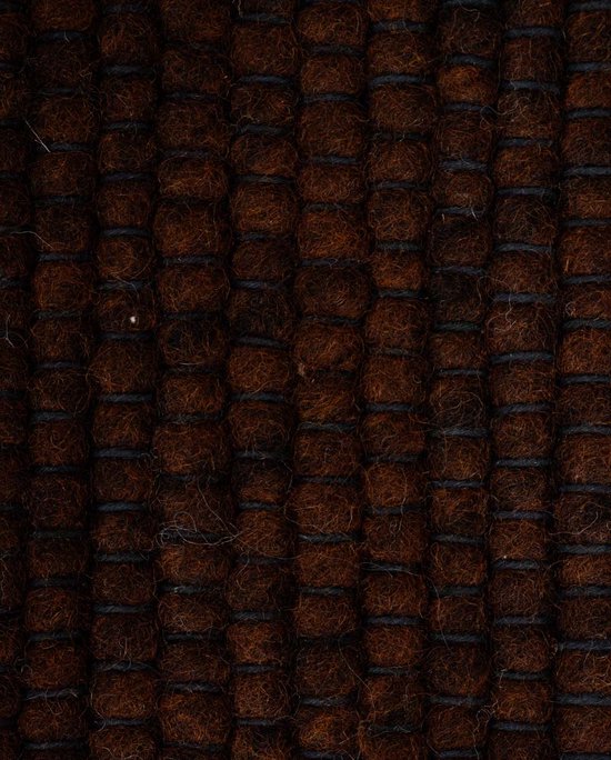 Tapis rond en laine Lett - cacao 190 cm rond