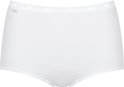 Witte Sloggi maxi slip met kanten boord.