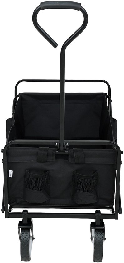 AKORD Chariot Touristique Pliable TYRS 145 Litres 110kg - Grande Capacité Roues Robustes Noir