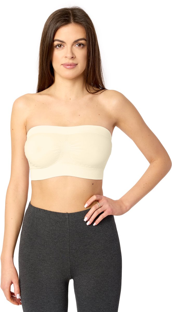 Merry Style Dames Pads Bandeau Top – Ecru – M/L - MS-HS-06-161