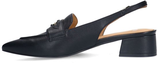 Manfield - Femme - Slingbacks en cuir noir - Taille 36