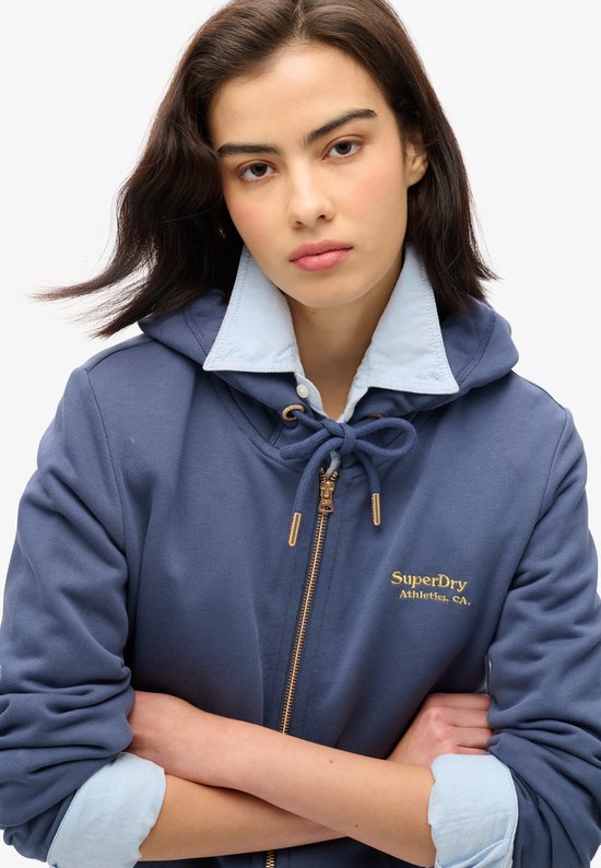 Superdry - Sweat à capuche zippé Essential Logo - Femme - Sweats à capuche à capuche