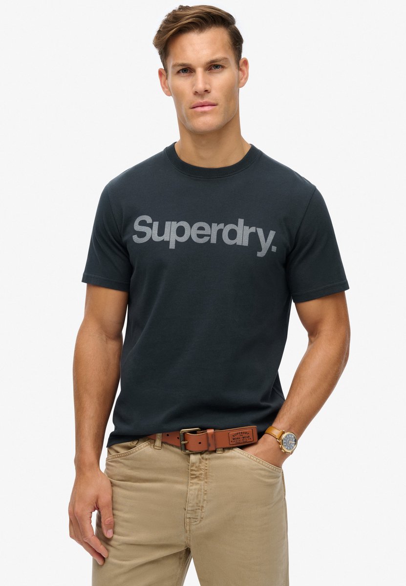Superdry City T-shirt met losse pasvorm Heren T-shirts Marineblauw