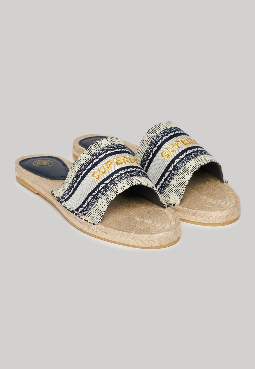 Superdry Canvas Espadrille Overlay slippers Dames Slippers Marineblauw